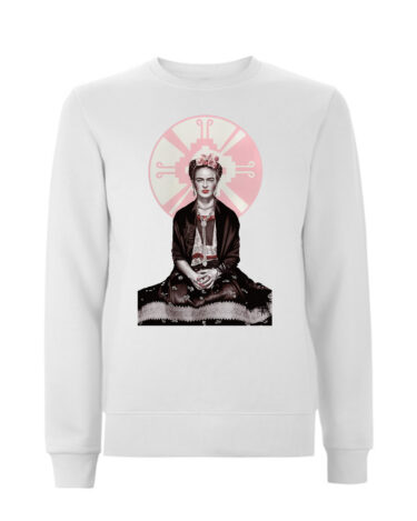 White Frida Kahlo Sweatshirt