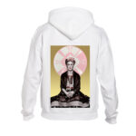 White Frida Kahlo Oversized Hoodie