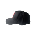 Dripp Factory distressed cap red on black side
