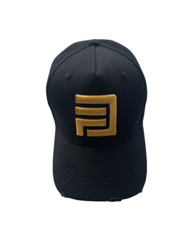 Dripp Factory distressed cap yellow on black front