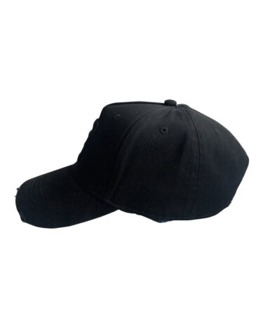 Dripp Factory distressed cap black on black side